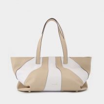 Manu Carry Bag in Ivory and White Leather