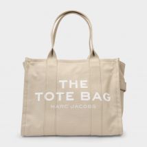 Traveler Tote in Beige Canvas