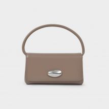 Baguette Handbag in Grey Leather