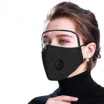 Easylife Reusable Shield Filter Mask With Valve in Black