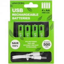 USB Rechargeable Eco Batteries (Pack of 4)