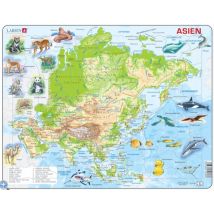 Puzzle Cadre - Carte de l'Asie (en Allemand)