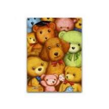 Puzzle en Plastique - Caniches et Ours en Peluche