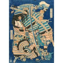 Grafika Hokusai - Kamakura no Gengoro Seizing Torinoumi Tasaburo