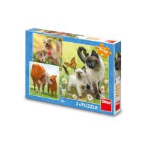 Dino 3 Puzzles - Famille