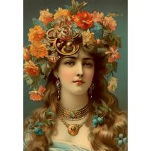 Roovi Fille avec Couronne de Fleurs