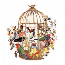 Galison Bouquet d'Oiseaux - Puzzle Forme de 750 pièces