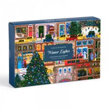 Galison Joy Laforme - Lumières d'Hiver - 12 Jours de Puzzles 80 Pièces - Compte à Rebours des Fêtes