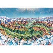 Heye Map Art - Alpine Mountain World