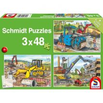 Schmidt Spiele 3 Puzzles - Mes Machines de Chantier Préférées