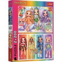 Trefl 2 Puzzles - Poupées Arc-En-Ciel - MGA Rainbow High