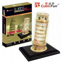 Cubic Fun Puzzle 3D mit LED - Schiefer Turm von Pisa 15 Teile Puzzle Cubic-Fun-L502H