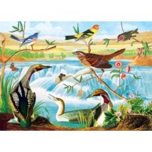 Master Pieces Audubon - Vögel am Bach 1000 Teile Puzzle Master-Pieces-72512