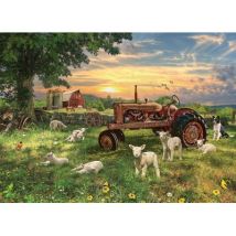 Cobble Hill Feld bei Sonnenaufgang 1000 Teile Puzzle Cobble-Hill-40268
