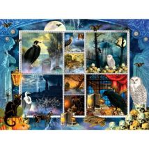 SunsOut Finchley Paper Arts - Halloween Stamps Spooky 1000 Teile Puzzle Sunsout-55926
