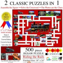 SunsOut Irv Brechner - Puzzle Combo: Riding the Rails 500 Teile Puzzle Sunsout-10162