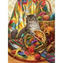 SunsOut Kitten and Wool 1000 Teile Puzzle Sunsout-39212