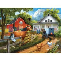 SunsOut Tom Wood - Helping Neighbors 1000 Teile Puzzle Sunsout-29766