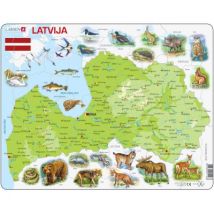 Larsen Rahmenpuzzle - Lettland (auf Lettisch) 48 Teile Puzzle Larsen-K46