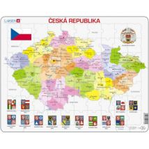Larsen Rahmenpuzzle - Tschechische Republik (auf Tschechisch) 56 Teile Puzzle Larsen-K48-CZ