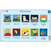 Larsen Rahmenpuzzle - 2 Rahmenpuzzles - Read and Look 11-12 (auf Englisch) 10 Teile Puzzle Larsen-RA6-GB
