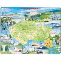 Larsen Rahmenpuzzle - Tschechische Republik (auf Tschechisch) 78 Teile Puzzle Larsen-K76