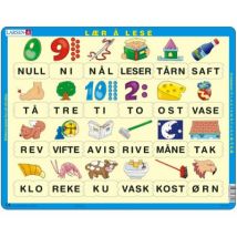 Larsen Rahmenpuzzle - Norwegisch lesen lernen 2 24 Teile Puzzle Larsen-LS10-NO