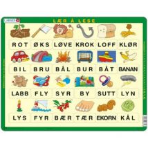 Larsen Rahmenpuzzle - Norwegisch lesen lernen 3 24 Teile Puzzle Larsen-LS11