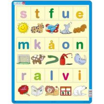 Larsen Rahmenpuzzle - Buchstaben-Puzzle (auf Norwegisch) 15 Teile Puzzle Larsen-LS22