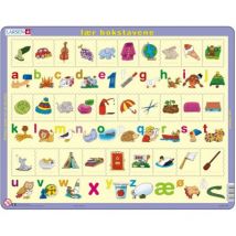 Larsen Rahmenpuzzle - Lær bokstavene (små) (auf Norwegisch) 24 Teile Puzzle Larsen-LS29