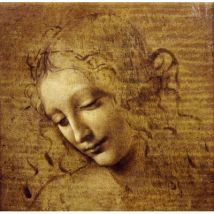 Grafika Leonardo da Vinci: Gesicht der Giovane Fanciulla, 1508 1000 Teile Puzzle Grafika-F-33545