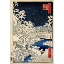 Grafika Kids Hiroshige Utagawa: Trommelbrücke und Hügel der untergehenden Sonne, 1857 12 Teile Puzzle Grafika-F-30894