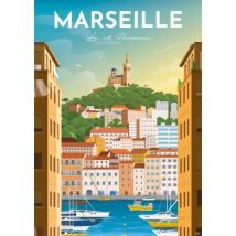 Nathan Französische Regionen - Marseille - Louis L'Affiche 1000 Teile Puzzle Nathan-02003