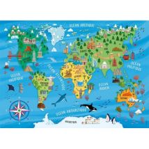 Nathan Map of the World 100 Teile Puzzle Nathan-86775