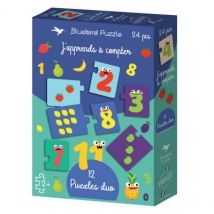 Bluebird Puzzle Puzzles duo - Zählen lernen 24 Teile Puzzle Bluebird-Puzzle-F-90898