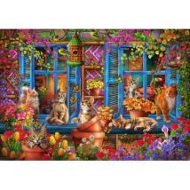 Bluebird Puzzle Katzen auf der Fensterbank 1000 Teile Puzzle Bluebird-Puzzle-F-90973