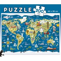 Educa World Map. Sean Sims 200 Teile Puzzle Educa-19292