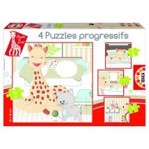Educa Puzzleset mit steigenden Teilezahlen - Sofie die Giraffe 6 Teile Puzzle Educa-15491