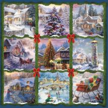 Alipson Puzzle Neun Weihnachtsaufnäher 1000 Teile Puzzle Alipson-Puzzle-50056