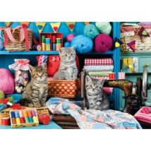 Eurographics Connecting Pieces - Kittens in the Sewing Room 48 Teile Puzzle Eurographics-6748-6020