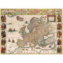 Puzzle Michèle Wilson Handgeschnittenes Holzpuzzle - Carte D'Europe, Willem Blaeu 1500 Teile Puzzle Puzzle-Michele-Wilson-A1220-1500