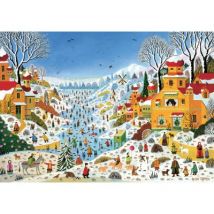 Puzzle Michèle Wilson Handgeschnittenes Holzpuzzle - Scène Hivernale Au Toucans, Alain Thomas 100 Teile Puzzle Puzzle-Michele-Wilson-K774-100