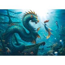 Ravensburger Dragon - Meerjungfrau und Schildkröten der Tiefe 1000 Teile Puzzle Ravensburger-01434