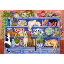 Ravensburger Wellness & Puzzle - Katzen im Regal 200 Teile Puzzle Ravensburger-01367