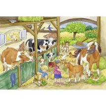 Ravensburger 2 Puzzles - Ein Tag auf dem Bauernhof 24 Teile Puzzle Ravensburger-09195