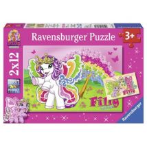 Ravensburger 2 Puzzles - Filly: Prinzessin Scarlet und Freunde 12 Teile Puzzle Ravensburger-07577