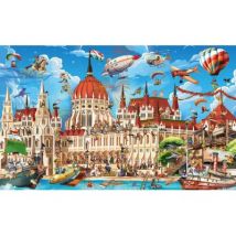 DToys Cartoon - Das Ungarische Parlament 1000 Teile Puzzle DToys-80936