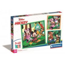 Clementoni 3 Puzzles - Mickey Mouse Celebration 48 Teile Puzzle Clementoni-25298