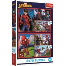 Trefl 2 Puzzles - Spiderman Geschichten 70 Teile Puzzle Trefl-34443