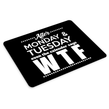 Tapis de souris avec citation Jeu de mots drôle wtf